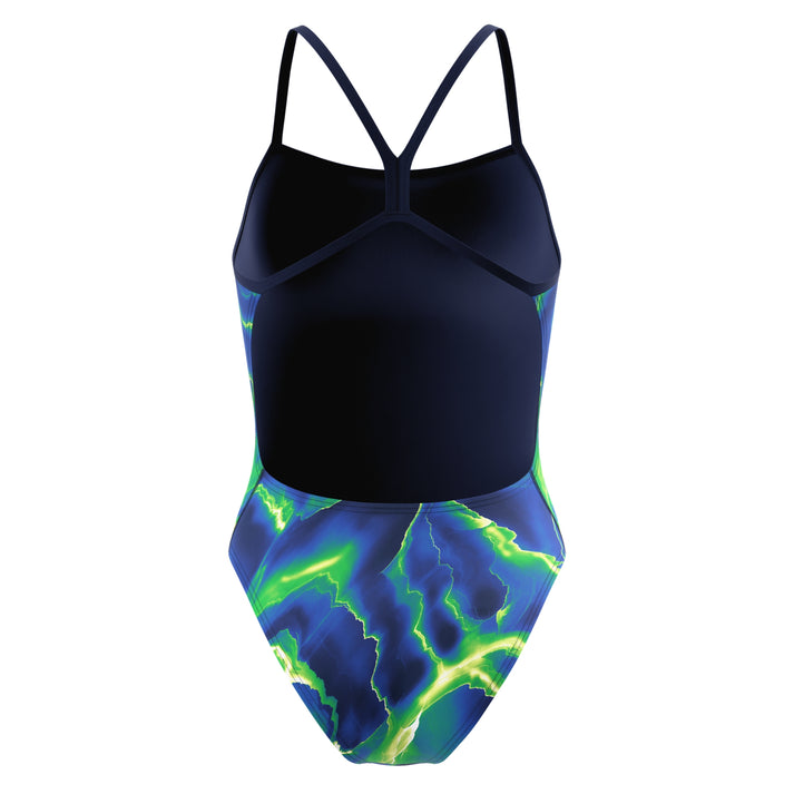스피도 라이트닝 브이백 원피스 Royal Blue/Green, 34 이미지 6
