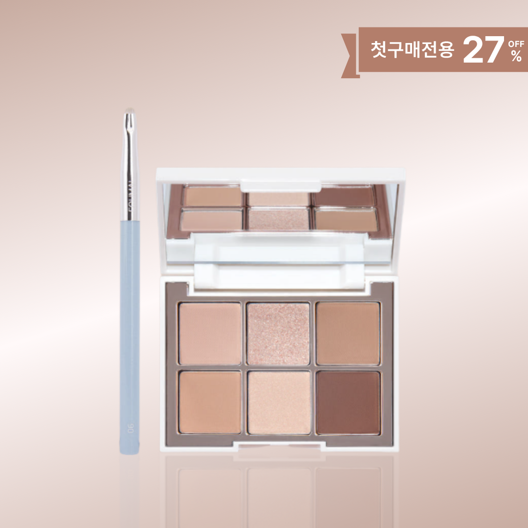 [첫 구매 전용] 오버클래식 아이 팔레트 02 옵티미스틱 + 이지브러시 06호 - 상품 이미지