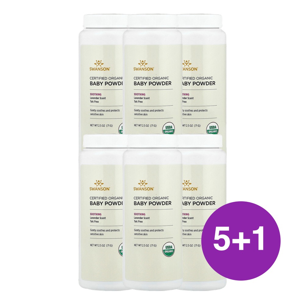 스완슨 USDA 인증 베이비 파우더 라벤더 71g, 6개