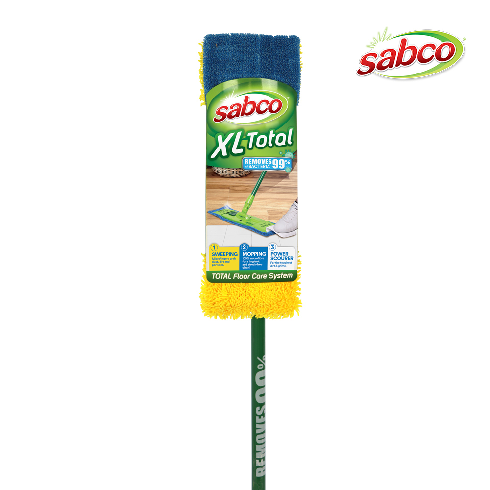 쌉코 Sabco XL 토탈 대걸레 리필 포함 세트 밀대 걸레 바닥청소 바닥 물걸레 청소세트 - 상품 이미지