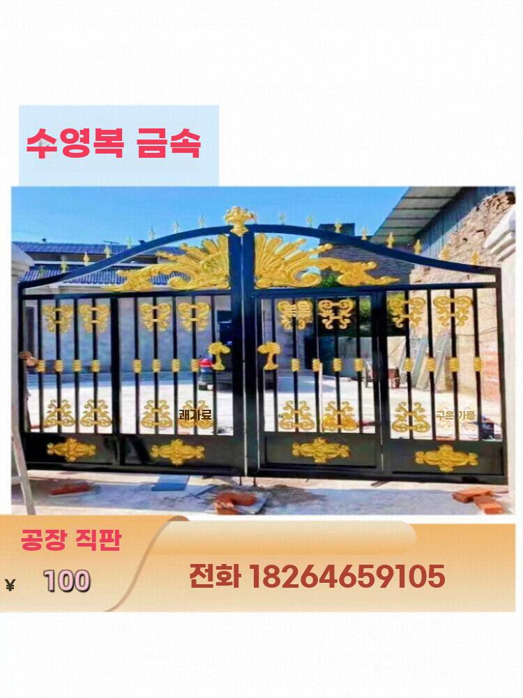 철제 대문 양문형 정원 주택 출입문 외부 현관문 - 상세 이미지 2