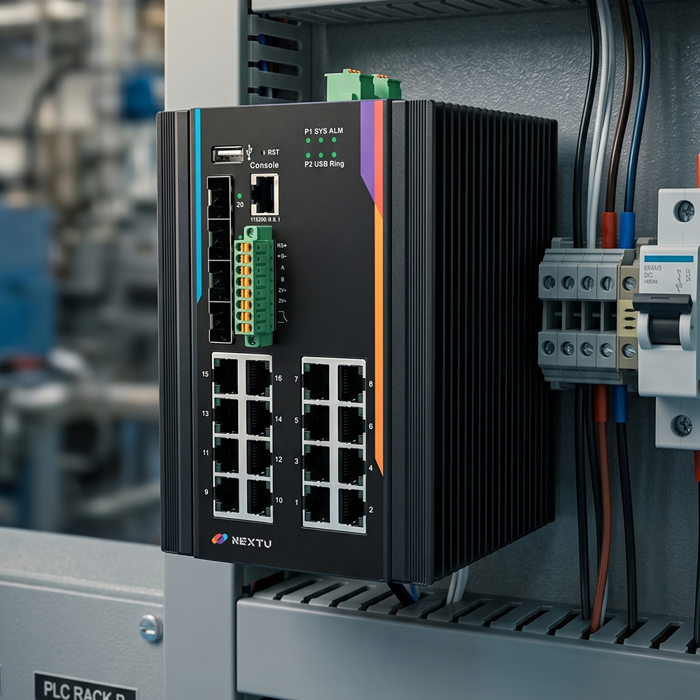 인루트 MX2 16포트 1G TP 10G 4SFP+ POE+ 370W L2 매니지드 산업용 스위치허브 - 상세 이미지 5