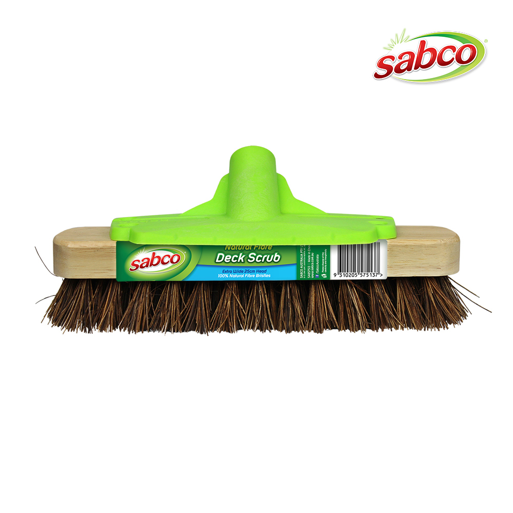 쌉코 Sabco 다용도 데크 브러쉬 25cm 바닥청소 베란다 타일 매장 야외 차고 청소솔 - 상세 이미지 2