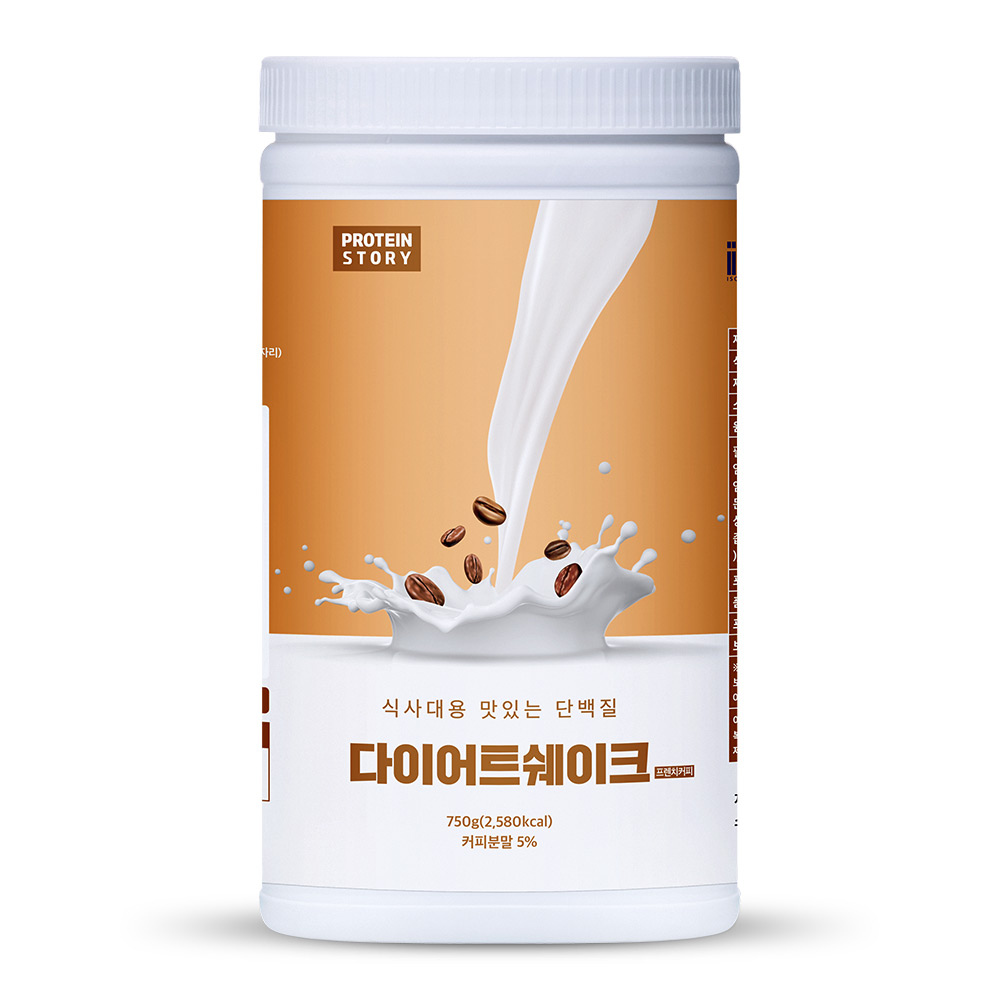 프로틴스토리 식사대용 맛있는 단백질 다이어트 쉐이크 프렌치커피 750g - 메인 이미지