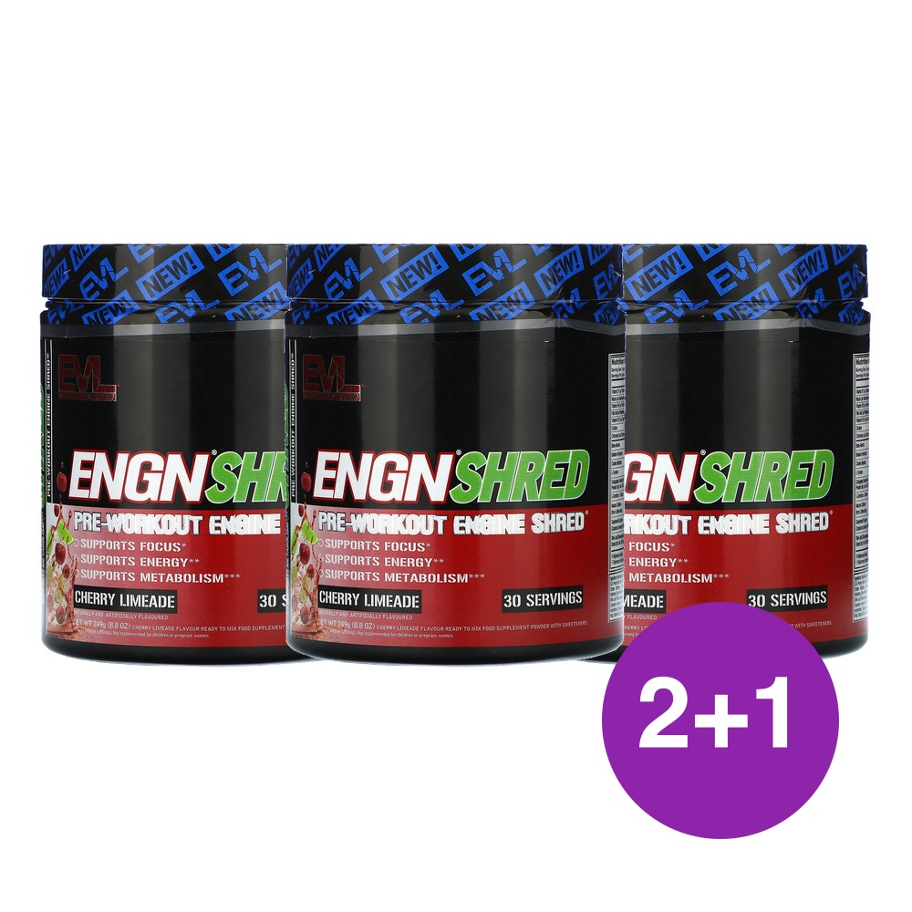 이보루션뉴트리션 Pre-Workout Engine Shred 250g, 3개 - 메인 이미지