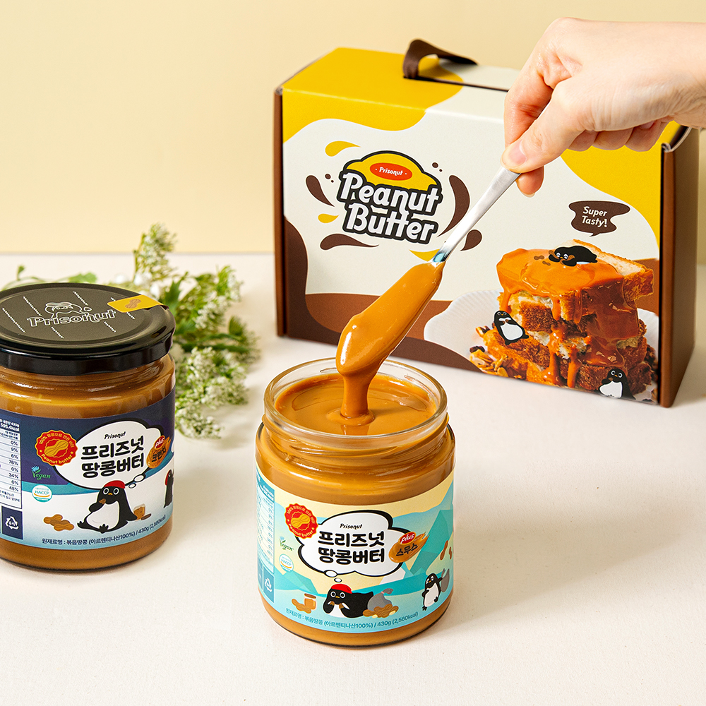 [선물세트]프리즈넛 피넛버터 땅콩버터 스무스 크런치 선물세트 + 고급 버터스프레더 - 상세 이미지 4