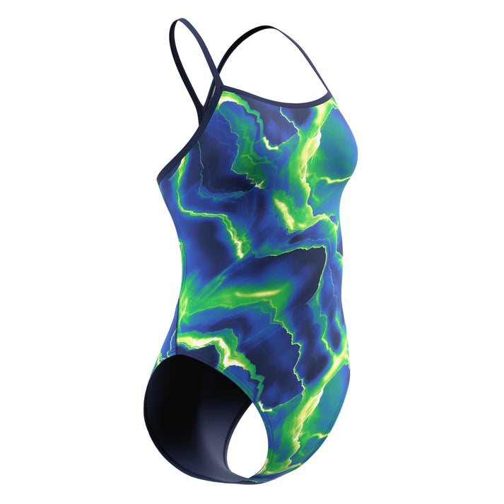스피도 라이트닝 브이백 원피스 Royal Blue/Green, 34 - 상세 이미지 4