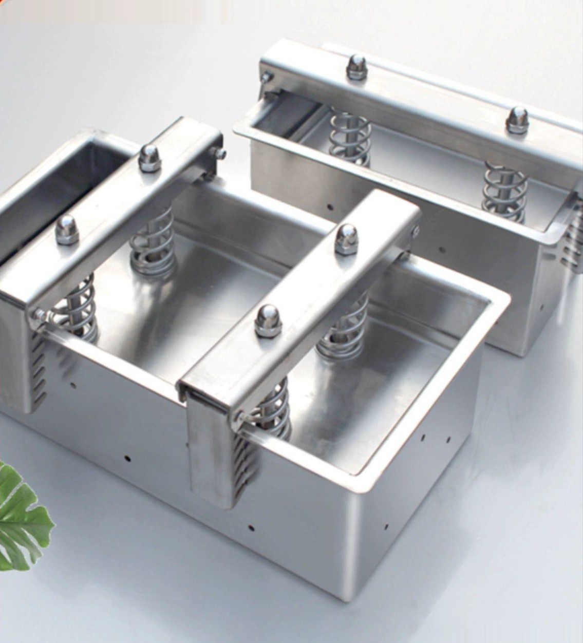 스테인리스 편육틀 수육 누름틀 고기 압착기 햄 프레스 사각 성형틀 스프링 압착 500g 160x80x60mm - 상세 이미지 2