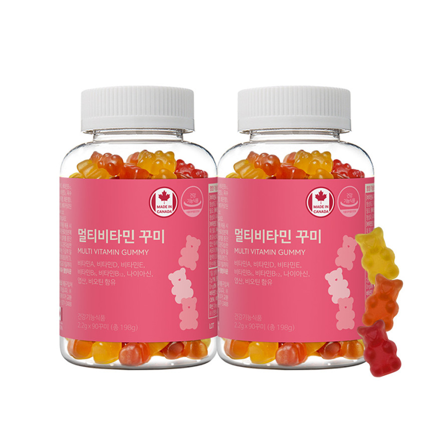네이처그랜드 어린이 멀티비타민 꾸미 영양제 90구미 2병 아기 캐나다직수입 키즈