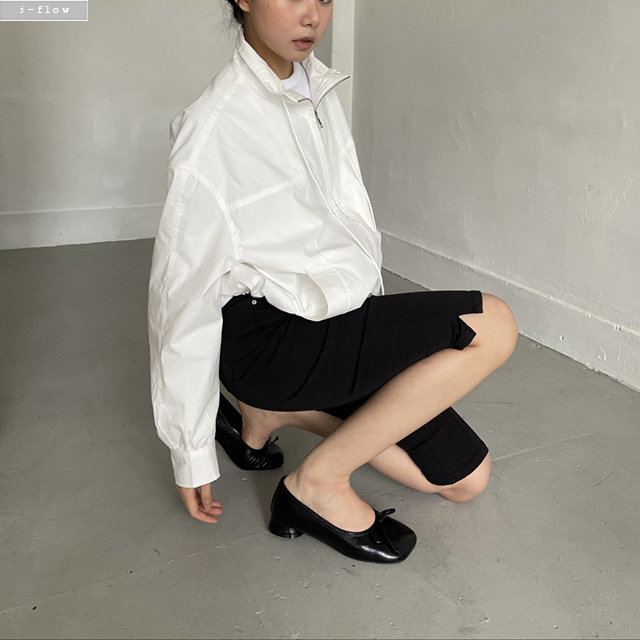 라일런 핀턱 트임 스판 카프리팬츠 2col S,M,L 여름 6부 바이커 제이플로우 - 상세 이미지 5