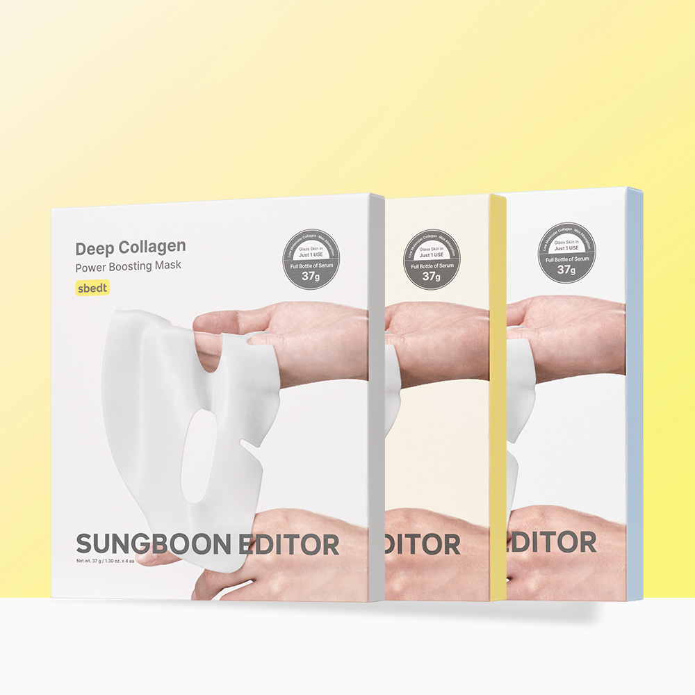 [슈퍼적립] 성분에디터 베스트 딥콜라겐 겔 마스크팩 3종 12매 (콜라겐+히알루론산+비타민) - 상품 이미지