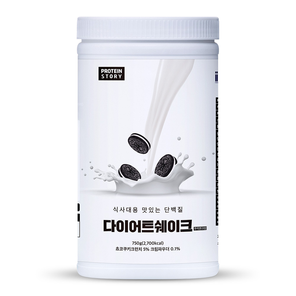 프로틴스토리 식사대용 맛있는 단백질 다이어트 쉐이크 쿠키앤크림 750g - 메인 이미지