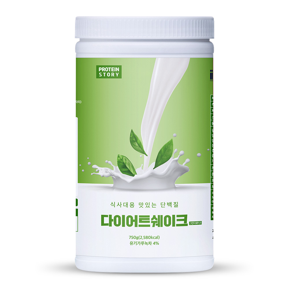 프로틴스토리 식사대용 맛있는 단백질 다이어트 쉐이크 그린티쉐이크 750g - 상품 이미지