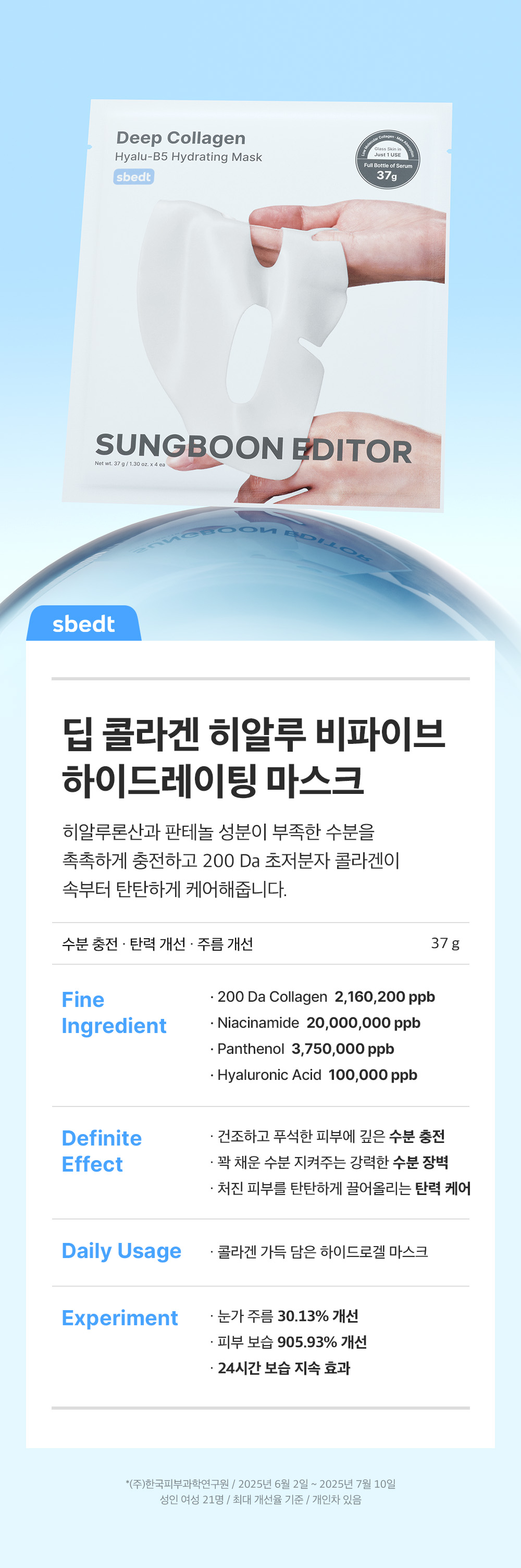 sungboon editor hyaluronic acid sheet mask