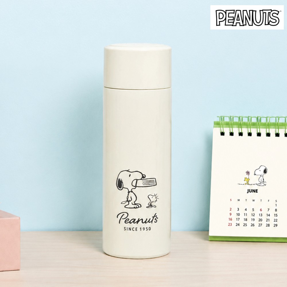 스누피 미니 보틀 스텐 120ml 휴대용 텀블러 캐릭터 굿즈 선물 - 상세 이미지 3