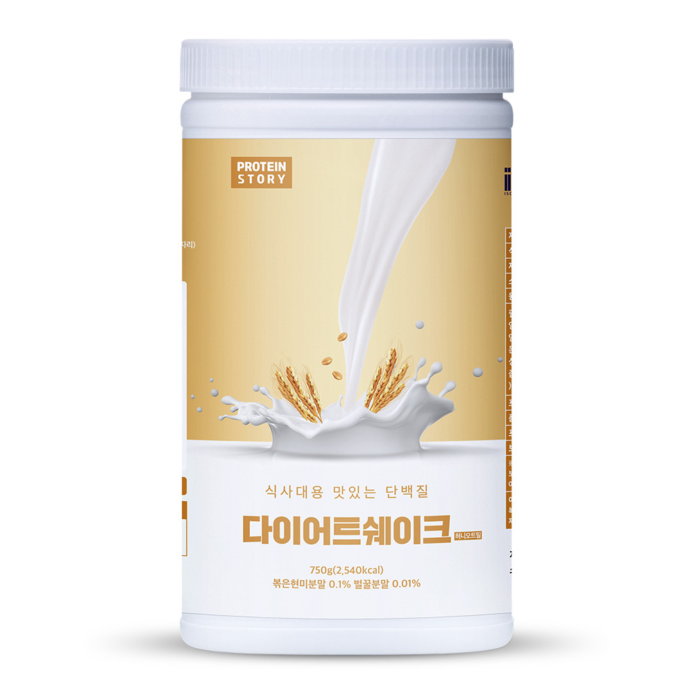 프로틴스토리 식사대용 맛있는 단백질 다이어트 쉐이크 허니오트밀 750g - 상품 이미지