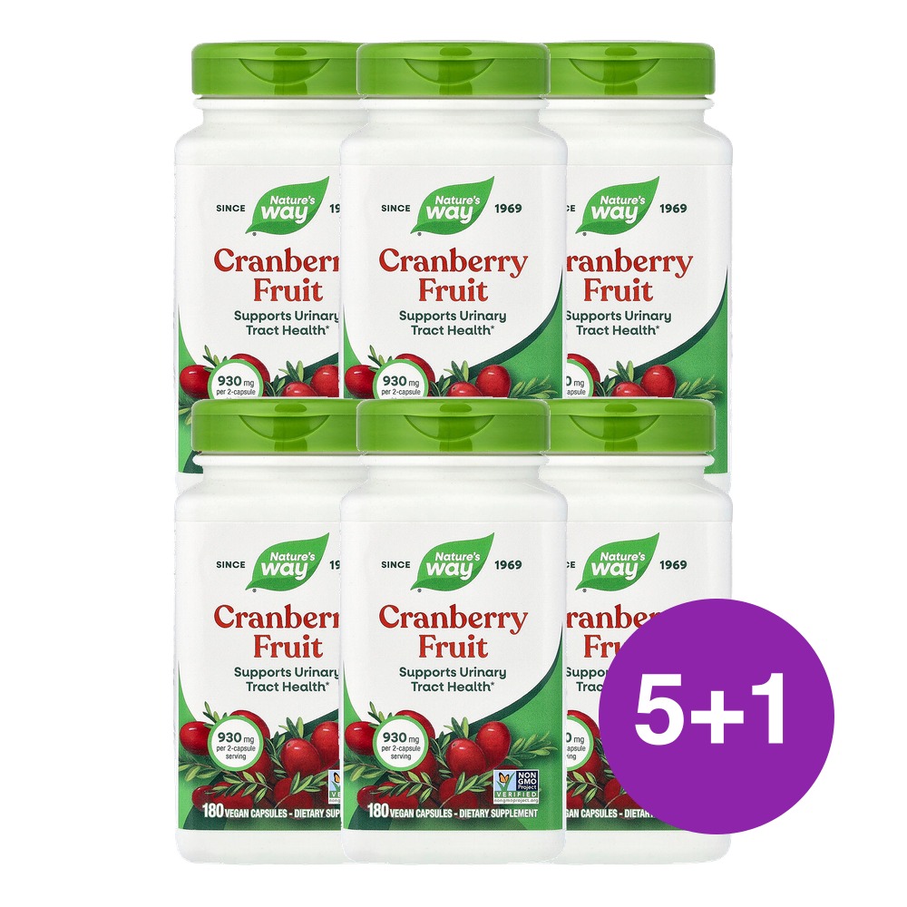 네이쳐스웨이 크랜베리 열매 465mg 180개입, 6개 - 상품 이미지