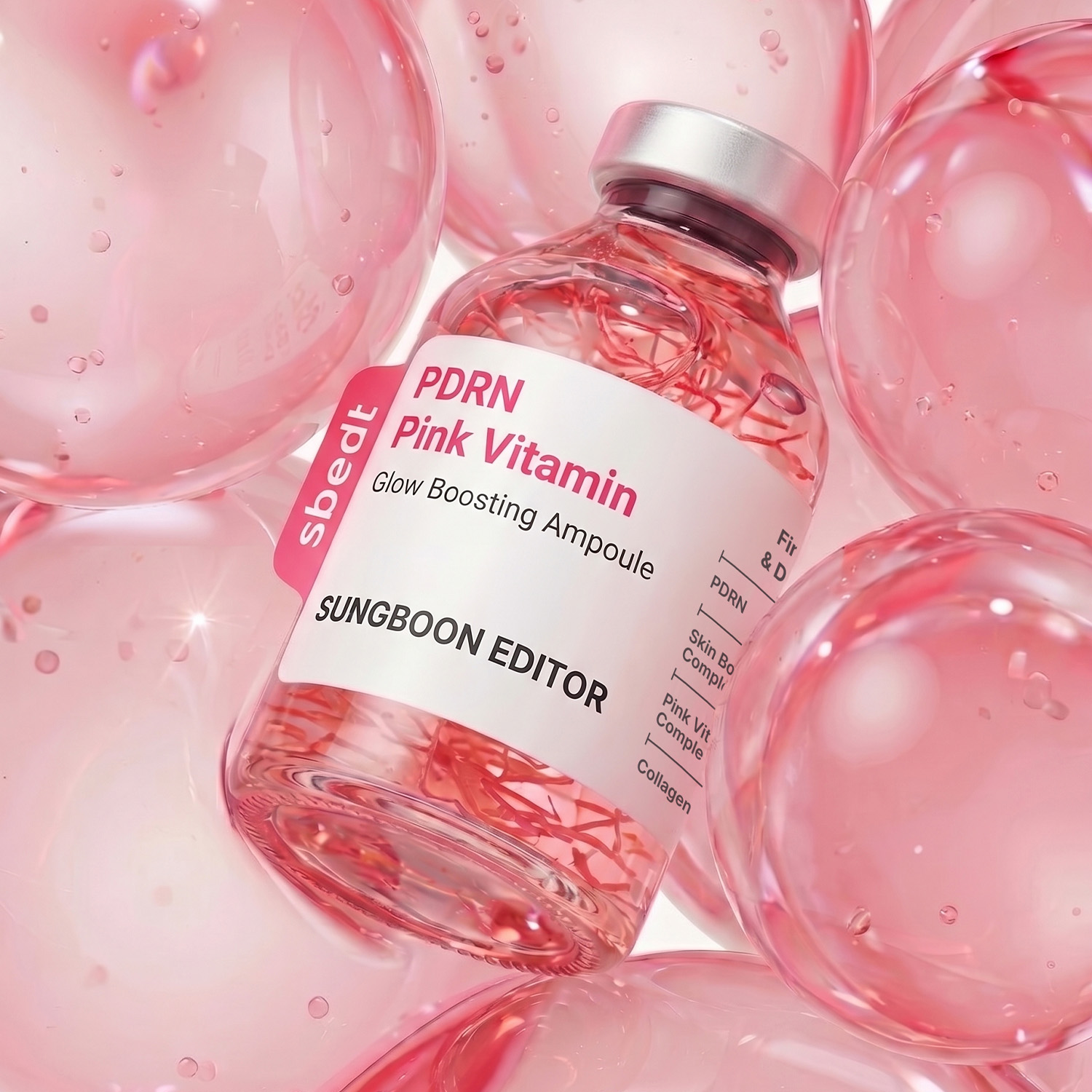 성분에디터 PDRN 핑크 비타민 글로우 부스팅 광채 앰플 40ml, 1개 - 상세 이미지 5