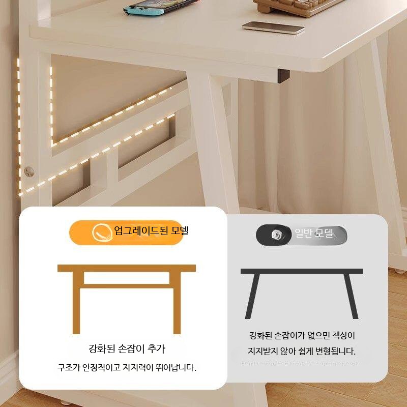 낮은기둥 원룸 컴퓨터책상 조립식 컴퓨터책상 - 상세 이미지 4