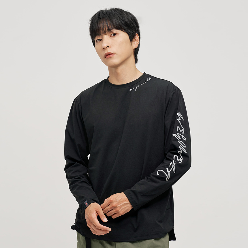 [위고웨어] 시그니처 레터링 티 Signature Lettering_Tee 등산긴팔 아웃도어티 이너웨어 사계절티셔츠 베이스레이어 기능성티 흡한속건 땀냄새제거 - 상세 이미지 3