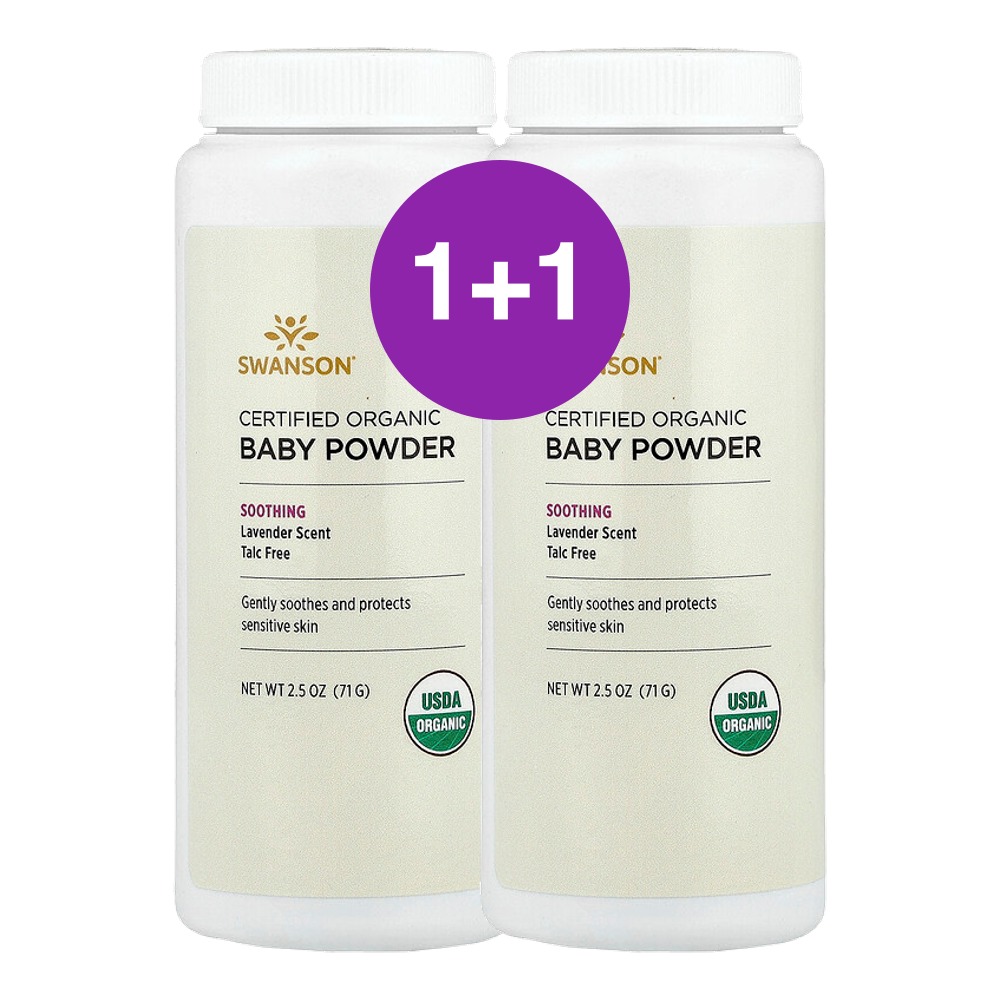 스완슨 USDA 인증 베이비 파우더 라벤더 71g, 2개