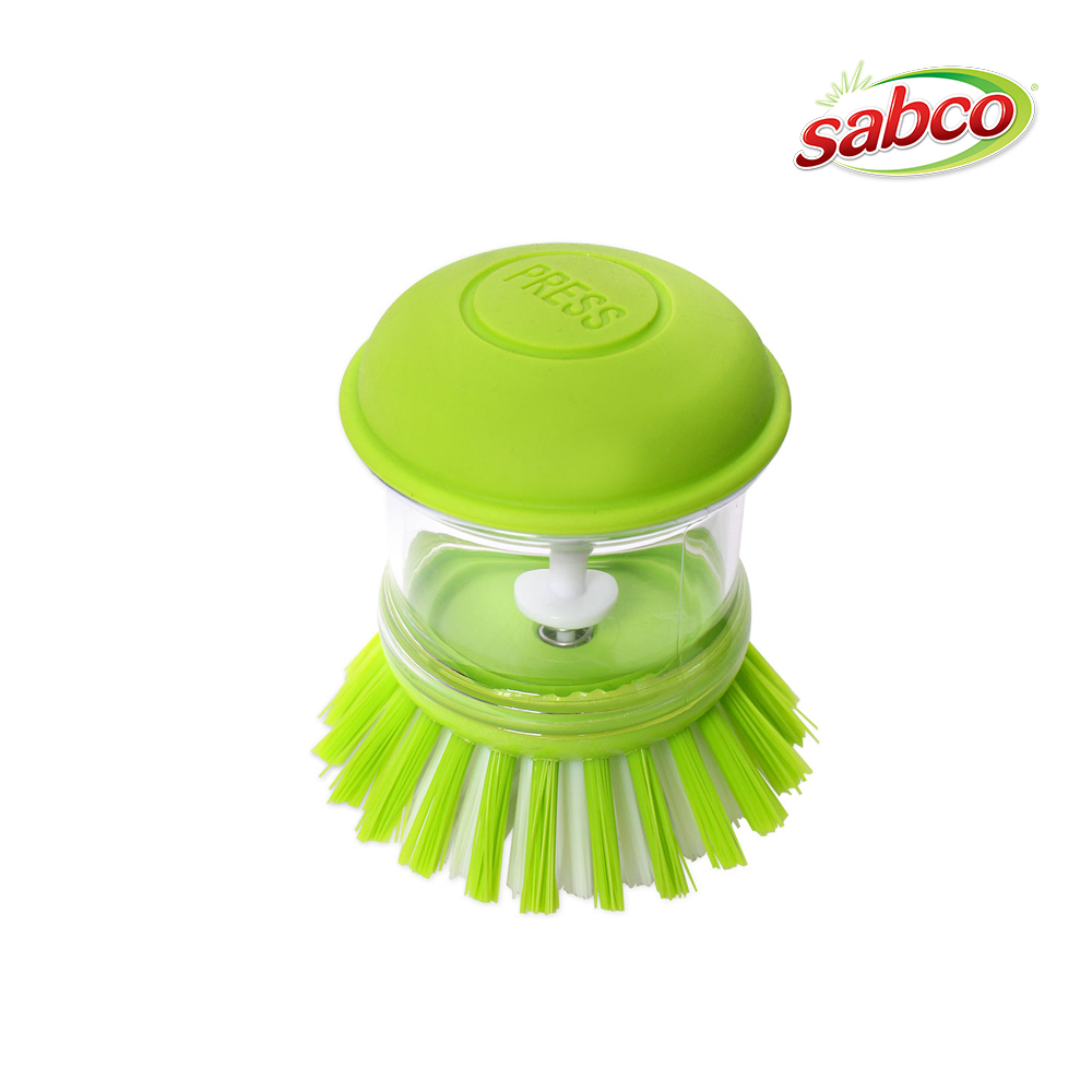 쌉코 Sabco 팜브러쉬 세제분사형 주방 애벌 설거지 브러쉬 세제투입형 설거지솔 수세미 - 상품 이미지