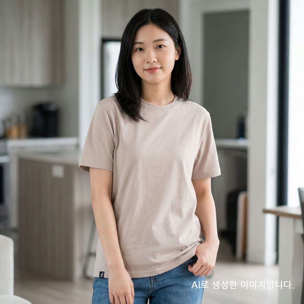캉골 반팔 티셔츠 남녀공용 K90151 스트링, XL - 상세 이미지 4