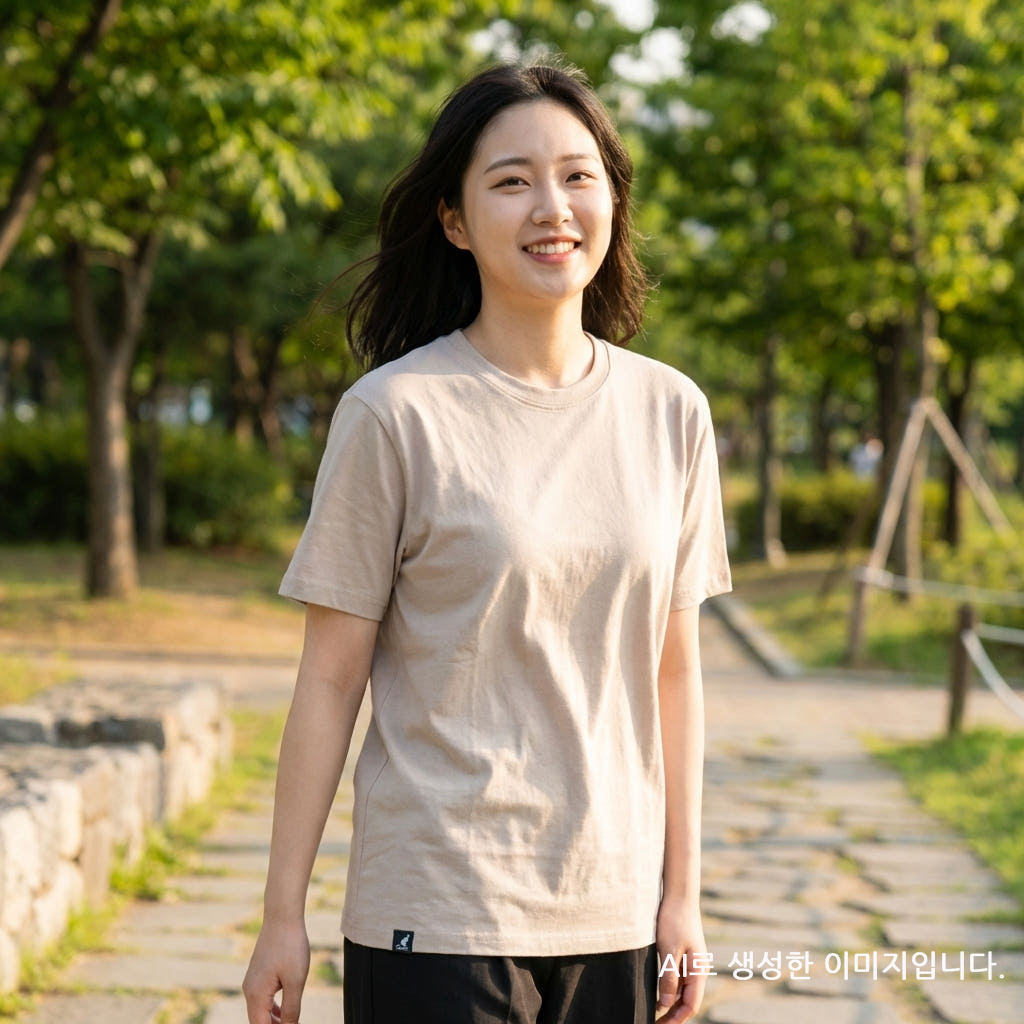 캉골 반팔 티셔츠 남녀공용 K90151 스트링, S - 상품 이미지