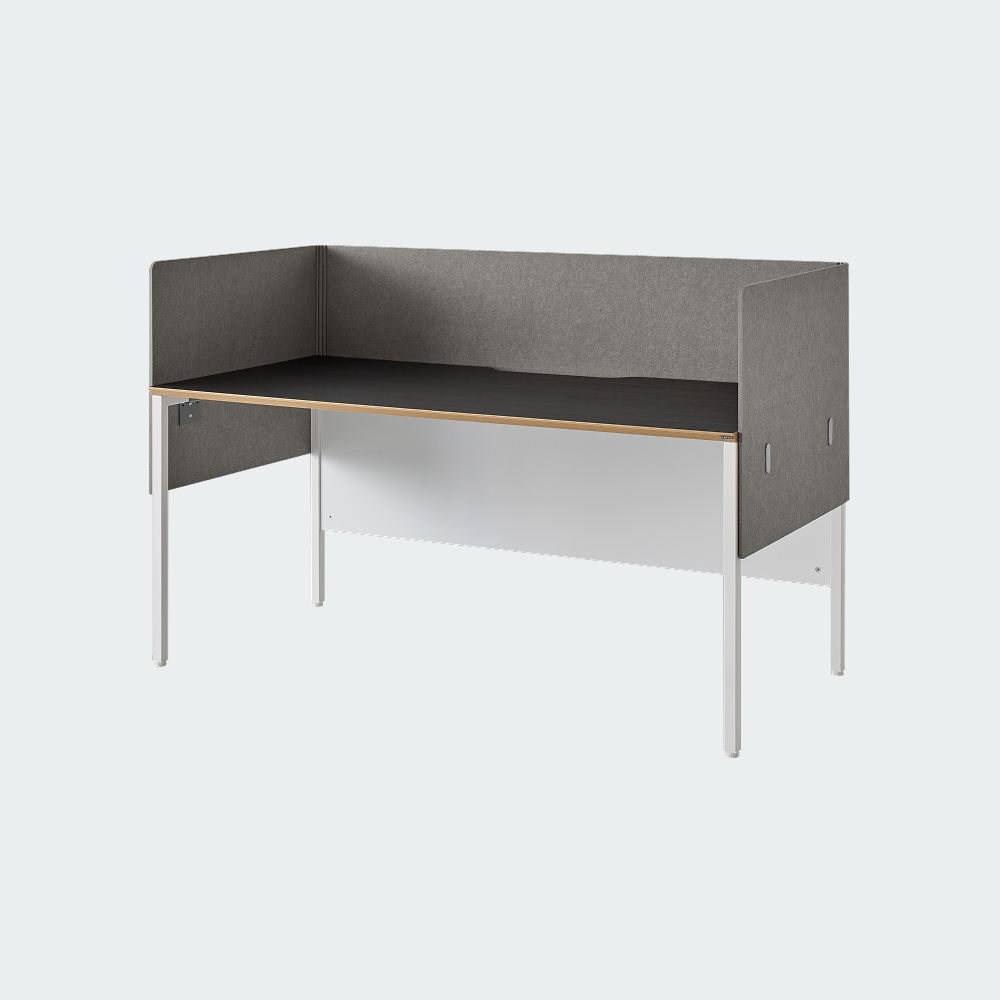 오피스테일 뮤보 책상 사무용 페트 PET 파티션 1200x600mm, 그레이 - 상품 이미지