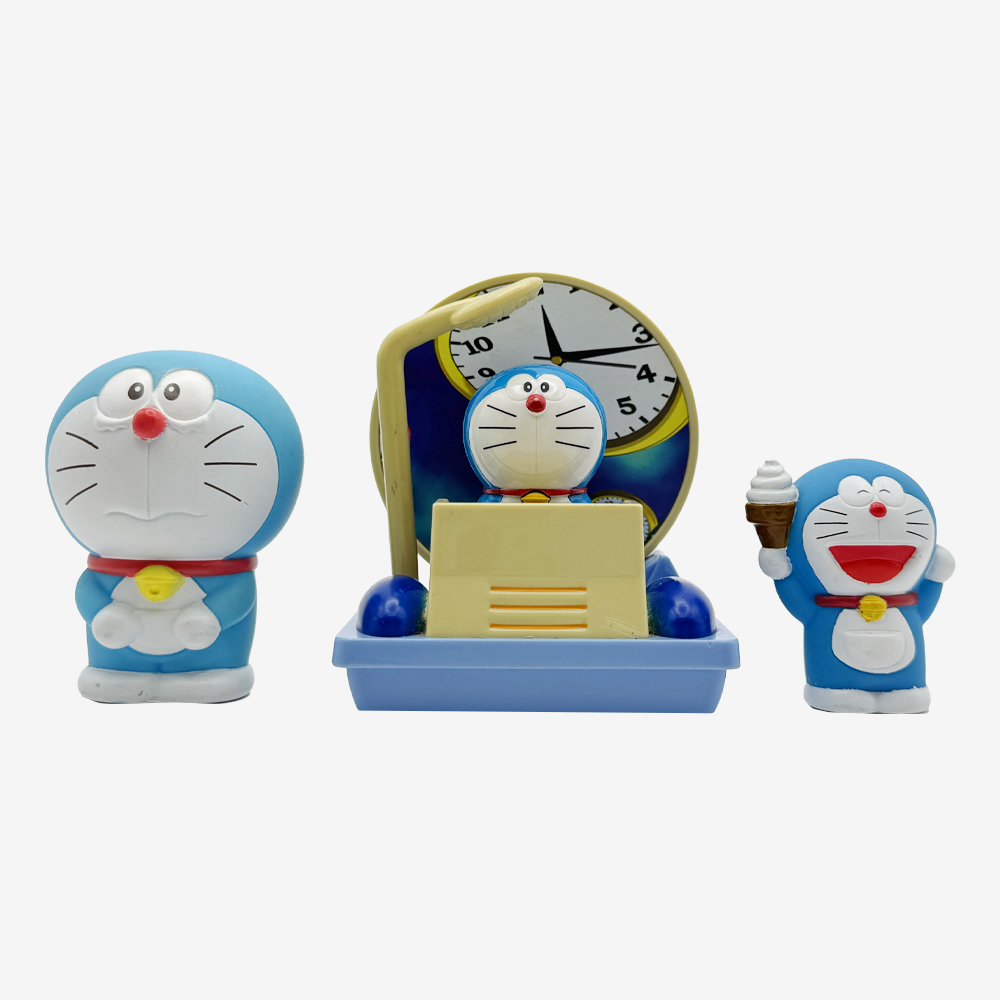 [케이키키] 빈티지 도라에몽 피규어 & 맥도날드 해피밀 맥토이 도라에몽 3종 - 상품 이미지