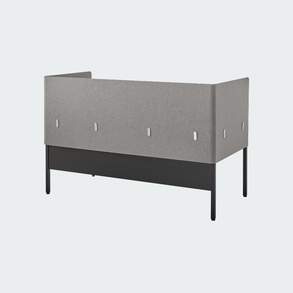 오피스테일 뮤보 책상 사무용 페트 PET 파티션 1000x600mm, 그레이 - 상세 이미지 3