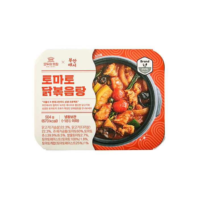 모두의맛집 청계산 부안애서 토마토 순살 닭볶음탕 밀키트 504g, 3개 - 상세 이미지 5