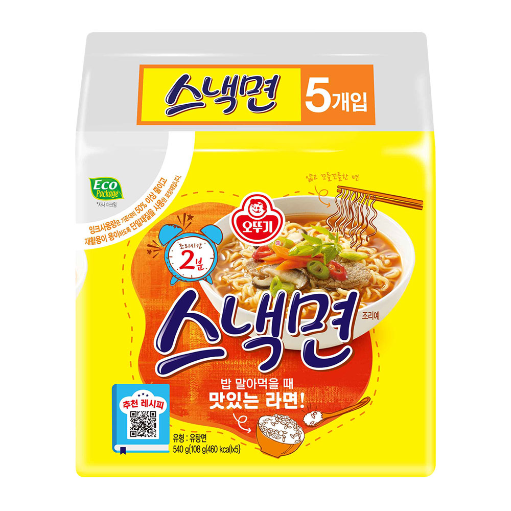 오뚜기 스낵면 108g, 5개 상품 이미지