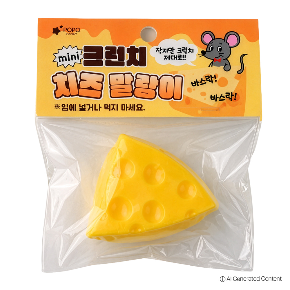 미니 조각 치즈 크런치 말랑이 슬랑이 파츠 - 상품 이미지
