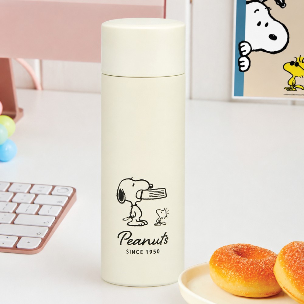 스누피 미니 보틀 스텐 120ml 휴대용 텀블러 캐릭터 굿즈 선물 - 상세 이미지 4