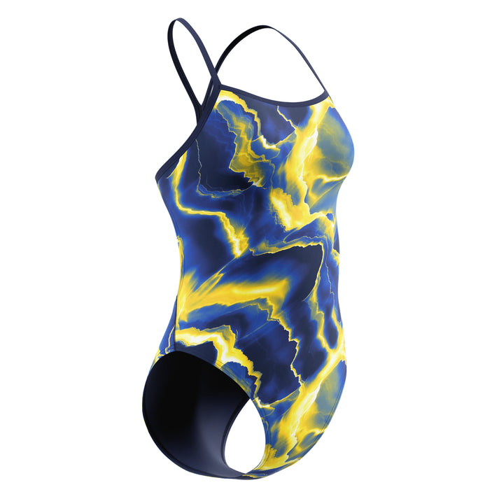 스피도 라이트닝 브이백 원피스 Royal Blue/Gold, 32 - 상세 이미지 3