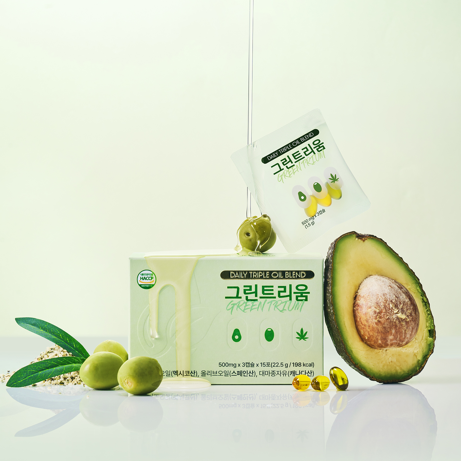 블루비온 올리브3 3세대 올리브오일 캡슐 항산화 영양제 그린트리움 15포, 2개 이미지 6