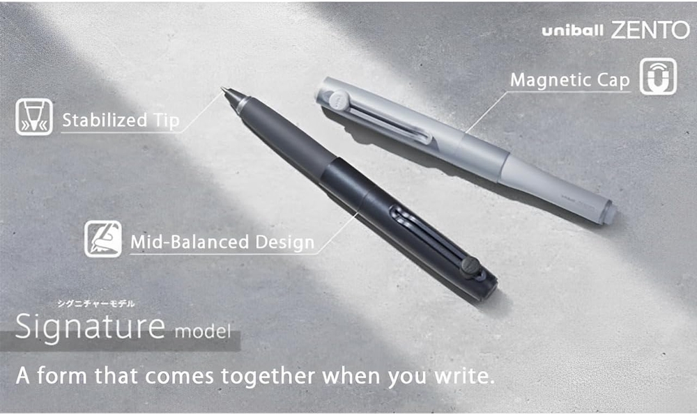 유니볼 젠트 0.5mm 메탈릭 블랙 일본 고급 볼펜 이미지 6