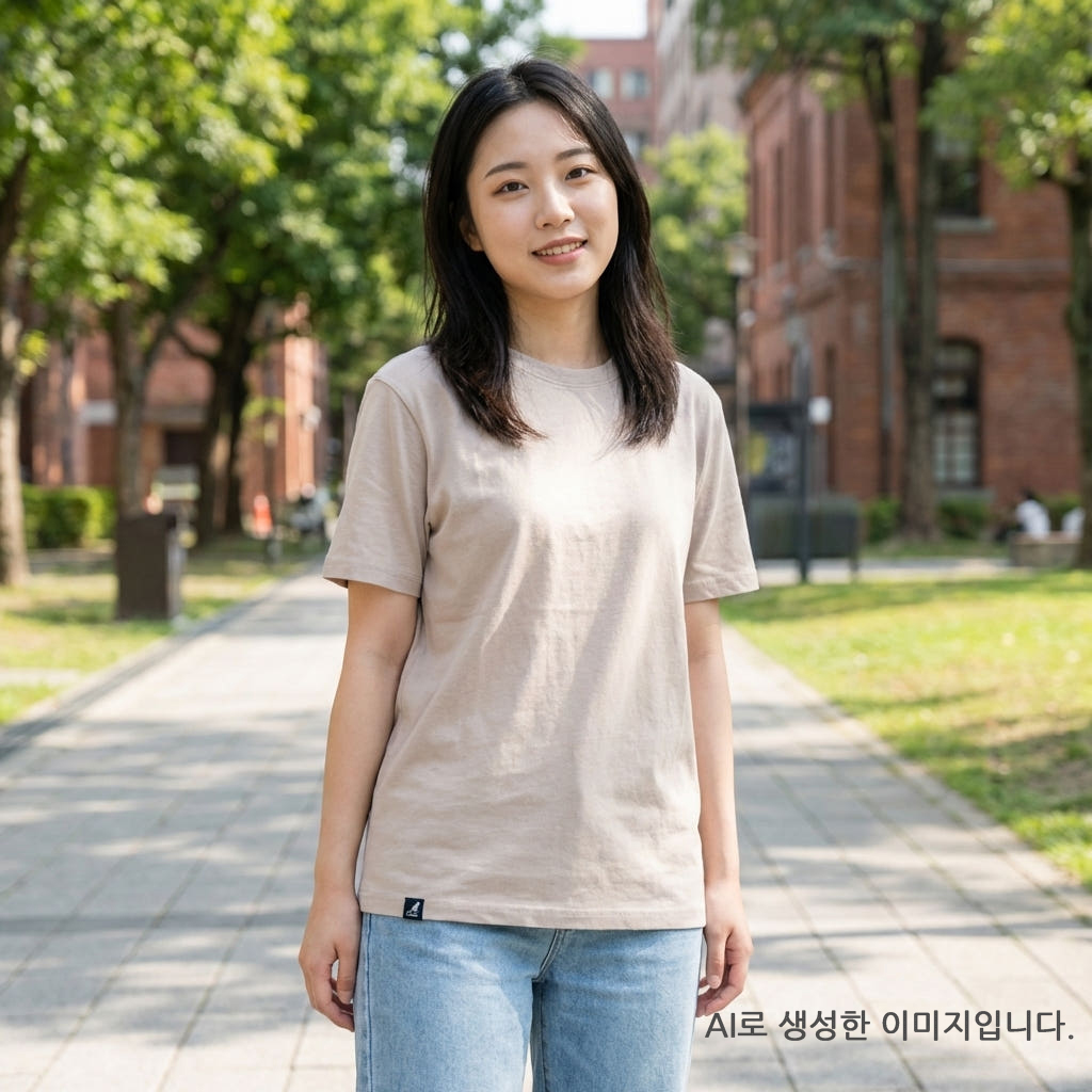 캉골 반팔 티셔츠 남녀공용 K90151 스트링, M - 상품 이미지