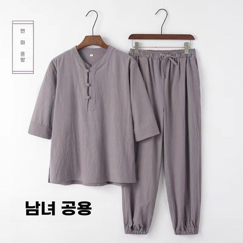 스님 법복 절복 템플스테이 개량 생활 의류 팬츠 한복 그레이 M - 상세 이미지 2