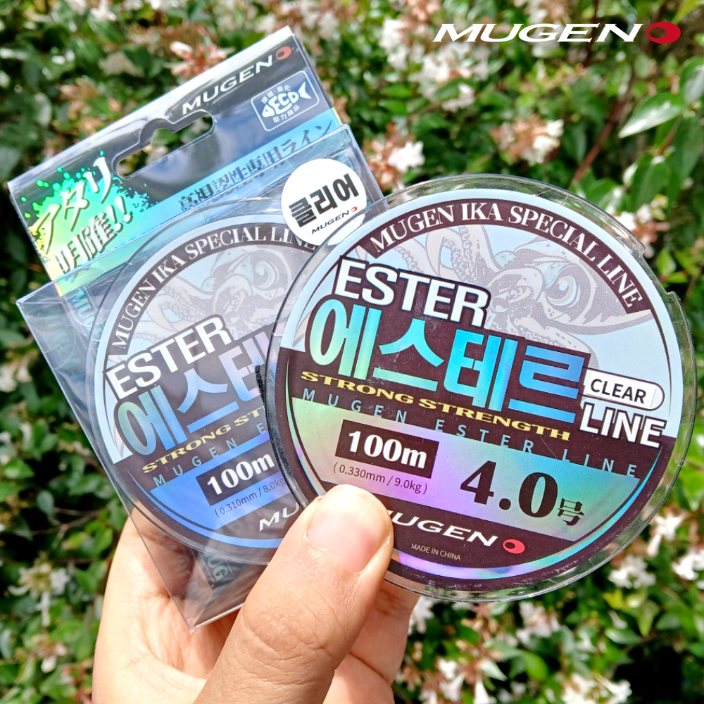 무겐 에스테르 라인 한치 쭈갑 자작채비 쇼크리더 투명 블랙 MG-043 100m 2.5호 - 상품 이미지