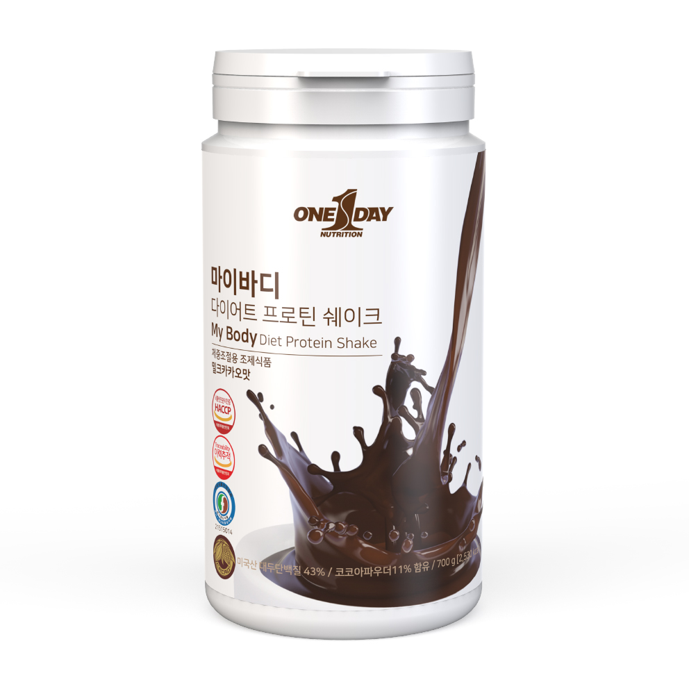마이바디 다이어트 프로틴 쉐이크 식사대용 단백질 음식 간식 밀크카카오맛 ISP 700g - 상품 이미지