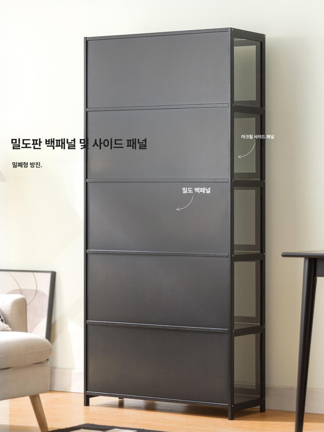 피규어 장식장 아크릴 투명 레고 진열장 전시 케이스 화이트 3문 70길이 - 상세 이미지 5
