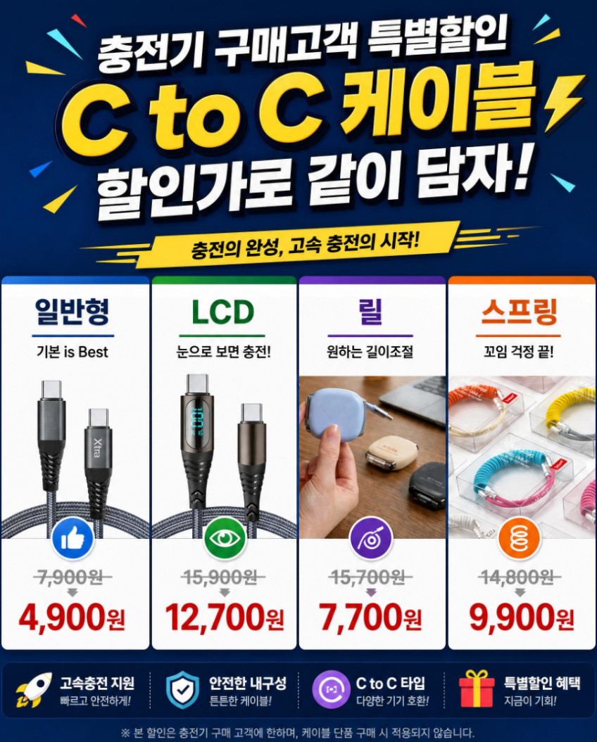 45W 듀얼포트 PD 고속 C타입 충전기 어댑터 번개표 판매처 상세 정보 이미지 4