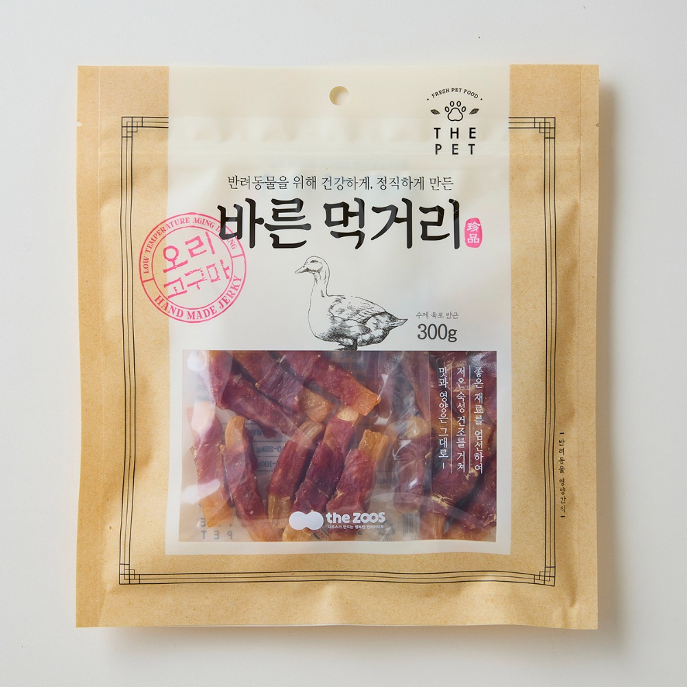 2+1 대용량 강아지 간식 반려견 애견 간식 바른먹거리 닭가슴살 애견 오리 고구마간식 300g - 상세 이미지 2