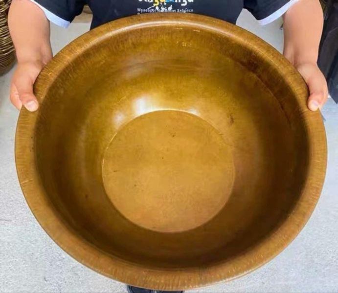 황동 대야 유기 세숫대야 제사 골동품 빈티지 소품 지름 43 높이 15cm 2kg - 상품 이미지