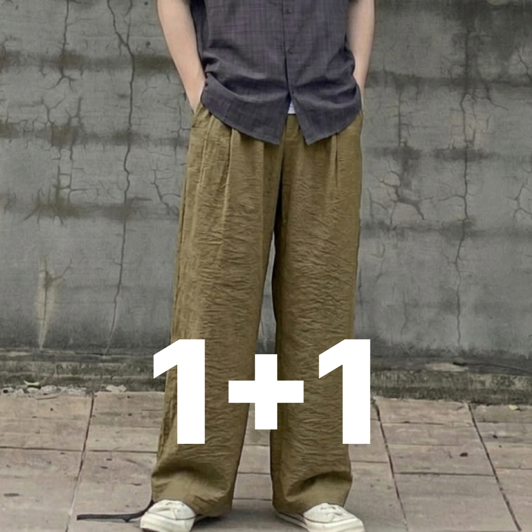 1+1 냉장고바지 남자린넨팬츠 남자시어서커바지 - 상품 이미지