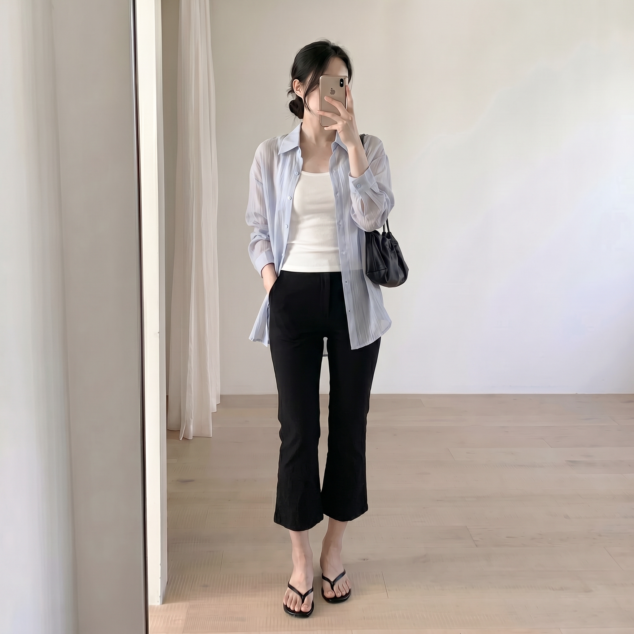 카프리팬츠 카프리바지 바이커팬츠 8부바지 이미지 6