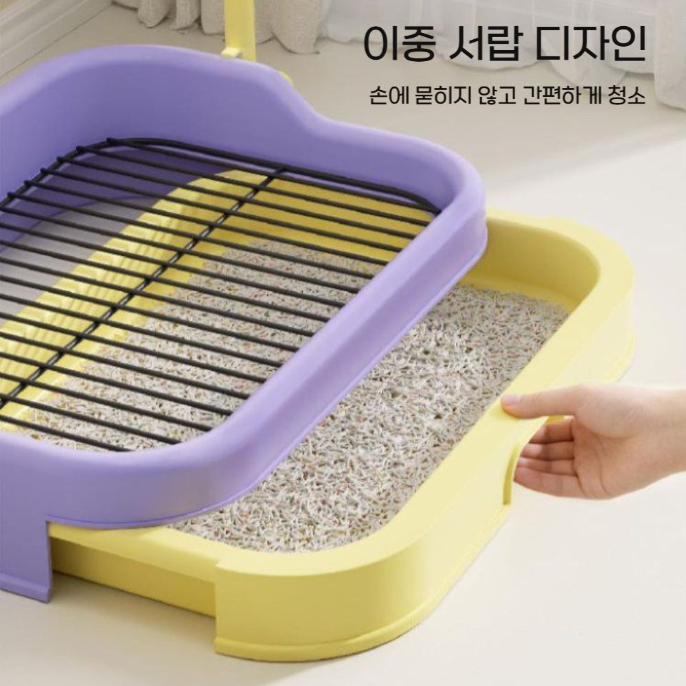 강아지 마카롱 변기 소형 중형 도구 반려동물 전용 소변기 배변기 - 상세 이미지 3