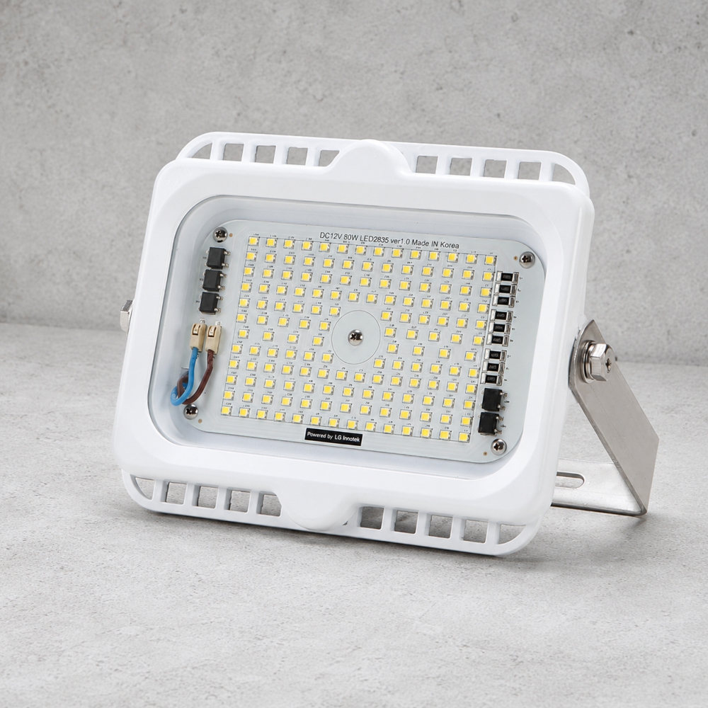 LED 투광기 투광등 공장등 선박 중장비 야외 공사 조명 써치라이트 DC12V 80W 삼립 - 상품 이미지